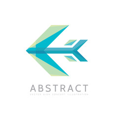 Fototapeta premium Abstract arrow - vector logo template concept illustration in flat style. Stylized airplane creative sign. Colorful design element.