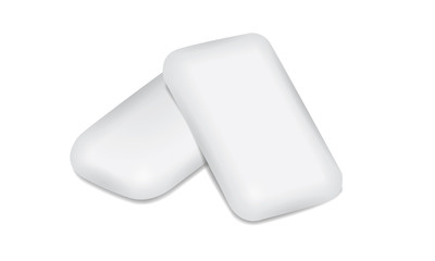 Chewing gum for your design and logo. Easy to change colors. Mock Up. Vector EPS 10