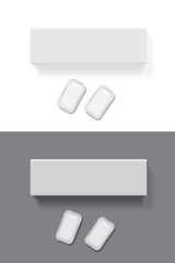 Chewing gum for your design and logo. Easy to change colors. Mock Up. Vector EPS10