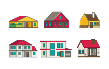 Flat vector buildings.