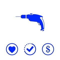 drill icon stock vector illustration flat design