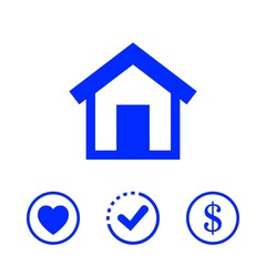 home icon stock vector illustration flat design