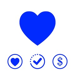 heart icon stock vector illustration flat design