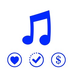 music icon stock vector illustration flat design