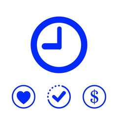 clock icon stock vector illustration flat design