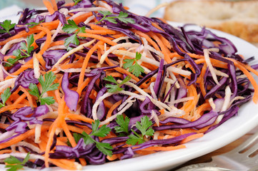 Salad of red cabbage