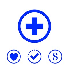 plus icon stock vector illustration flat design