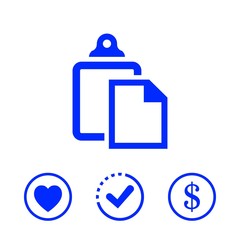 paste icon stock vector illustration flat design