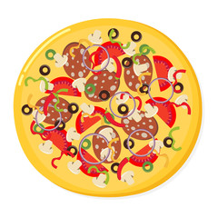 vector illustration of italian pizza