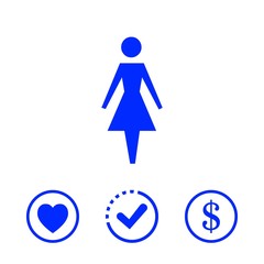woman icon stock vector illustration flat design