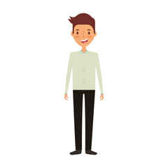 young man avatar character vector illustration design