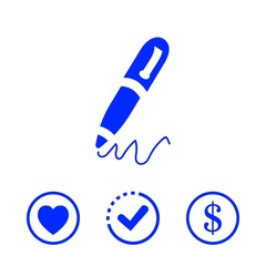 pen icon stock vector illustration flat design