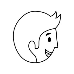 young man avatar character vector illustration design