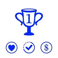 champions cup icon stock vector illustration flat design