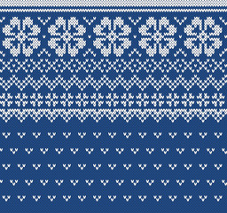 Winter Seamless Knitted Pattern. Fair Isle Sweater Design