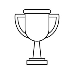 trophy cup isolated icon vector illustration design