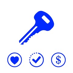 key icon stock vector illustration flat design
