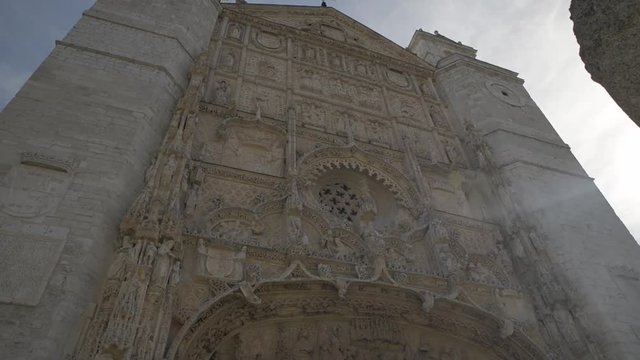 Gothic facade of the church of San Pablo in Valladolid, Spain
