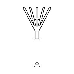 garden rake isolated icon vector illustration design