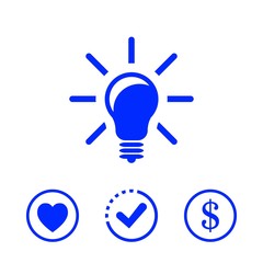 bulb icon stock vector illustration flat design