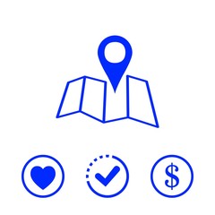 navigation icon stock vector illustration flat design