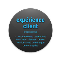 Icône EXPERIENCE CLIENT avec définition