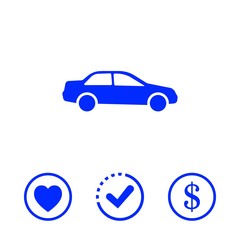 car icon stock vector illustration flat design