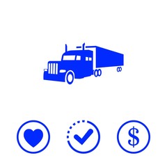 truck icon stock vector illustration flat design