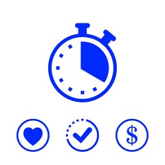 clock icon stock vector illustration flat design