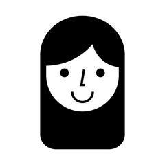 cute woman avatar character vector illustration design