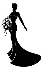  Silhouette Wedding Gown Bride