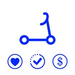 scooter icon stock vector illustration flat design