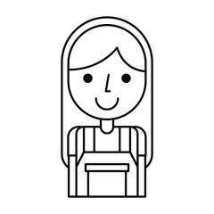 little gardener character icon vector illustration design