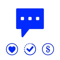 Speech Bubbles Icon. Chat pictogram icon stock vector illustration