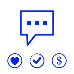 Speech Bubbles Icon. Chat pictogram icon stock vector illustration