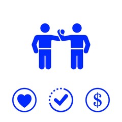 greeting icon stock vector illustration flat design