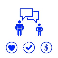 speaking of people, the chat icon stock vector illustration