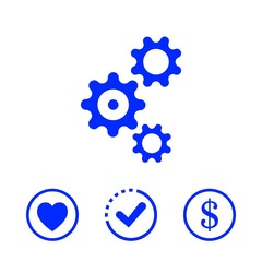gear icon stock vector illustration flat design