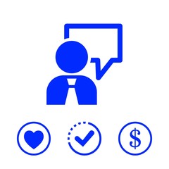 speaking of people, the chat icon stock vector illustration