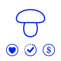 mushroom icon stock vector illustration flat design