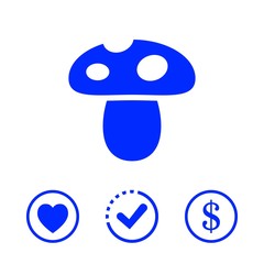 mushroom icon stock vector illustration flat design