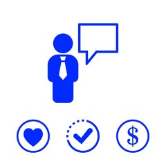 speaking of people, the chat icon stock vector illustration