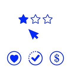 rating icon stock vector illustration flat design