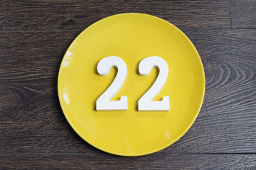 Figure twenty-two one-on-yellow plate.