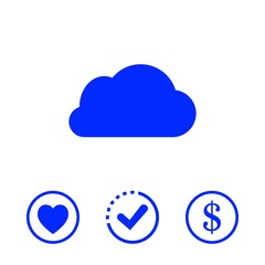 cloud icon stock vector illustration flat design
