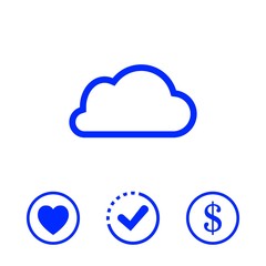 cloud icon stock vector illustration flat design