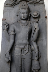Standing Avalokitesvara, from 9th century found in Basalt Surakund, Nalanda, Bihar now exposed in the Indian Museum in Kolkata, West Bengal, India