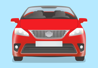 Obraz premium convertible car front view