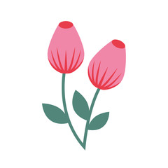 cute flower isolated icon vector illustration design