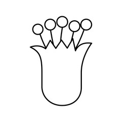 cute flower isolated icon vector illustration design